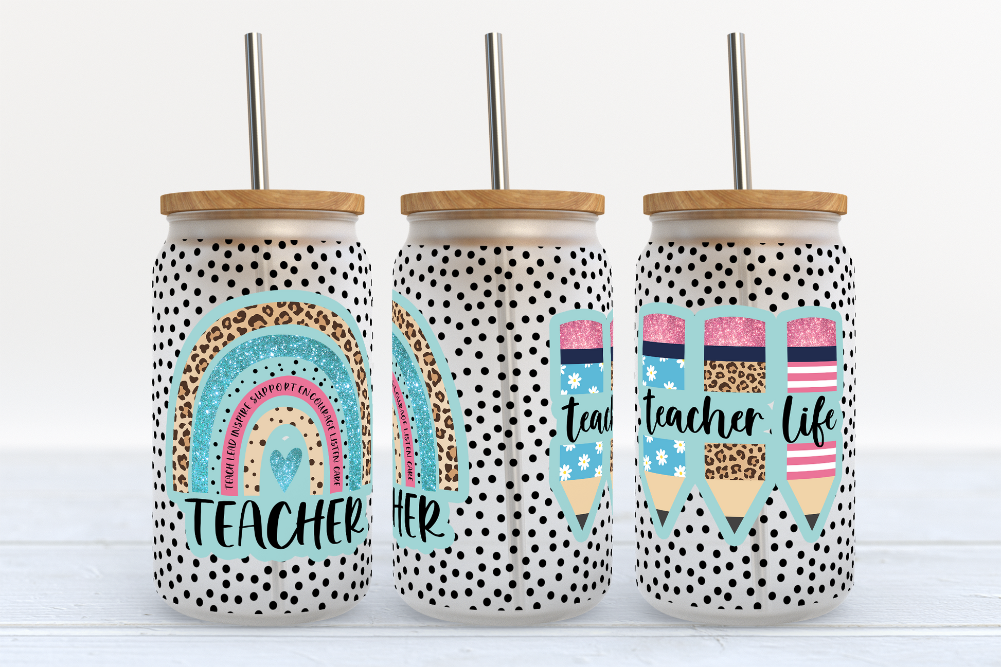 Realkant Sublimation Glass Blanks, 16 OZ Sublimation Glass Mason Jar with  Bamboo Lids and Straws for Tumbler Press, Glass Cups Mugs Tumblers Beer Can